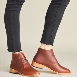 Nisolo Isa Leather Chukka Boots in Brandy